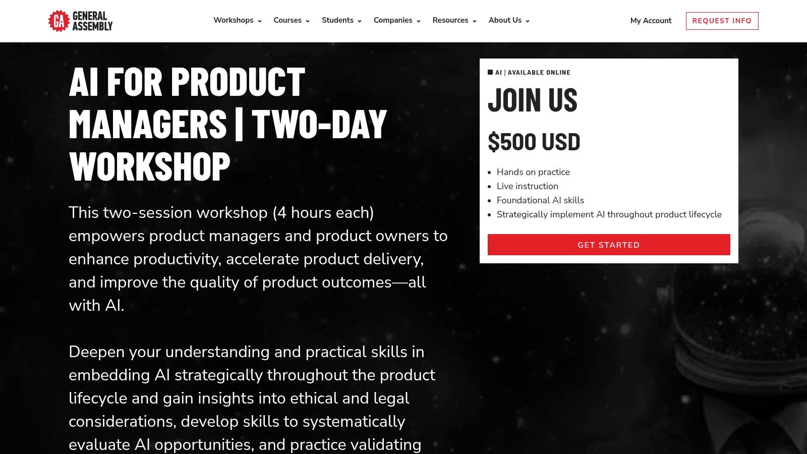 General Assembly – AI for Product Managers (Workshop)