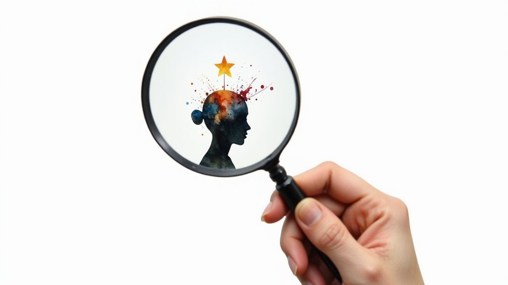 Grupa osób dyskutująca nad strategią marketingową przy tablicy