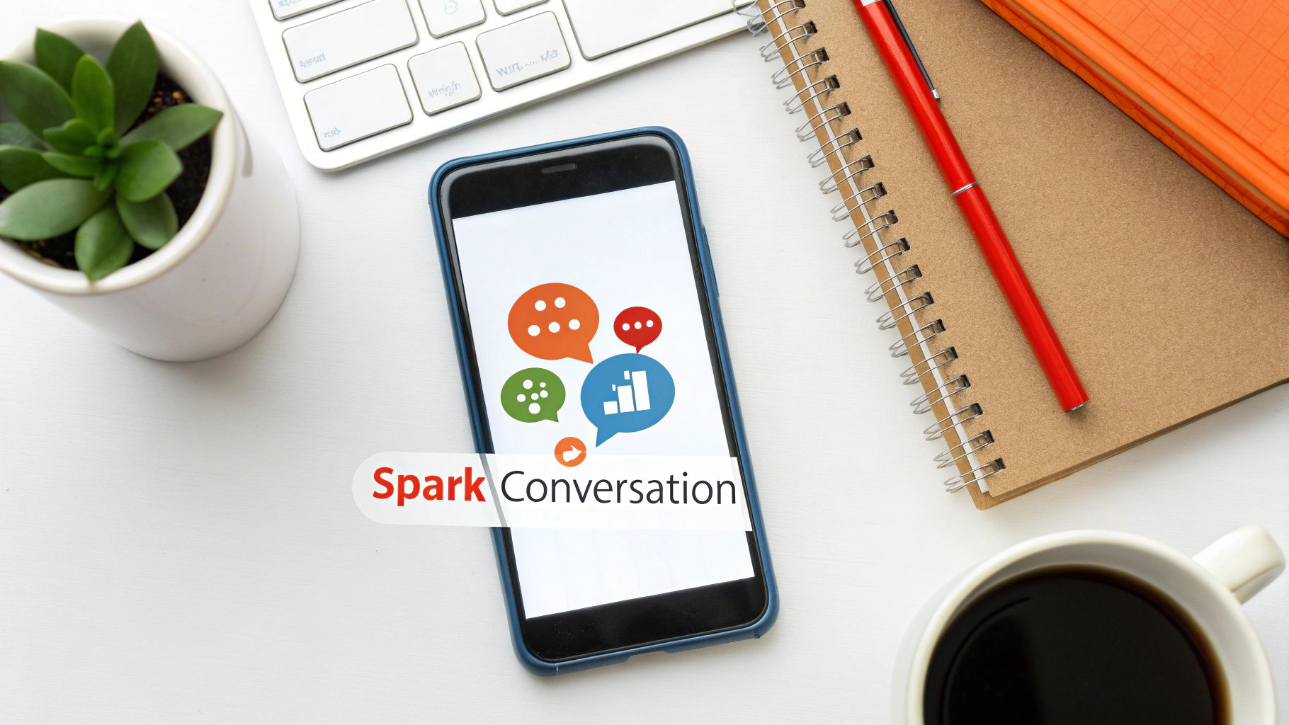 A group of diverse people engaged in a creative brainstorming session, with sticky notes on a wall and laptops open, symbolizing collaborative content creation.