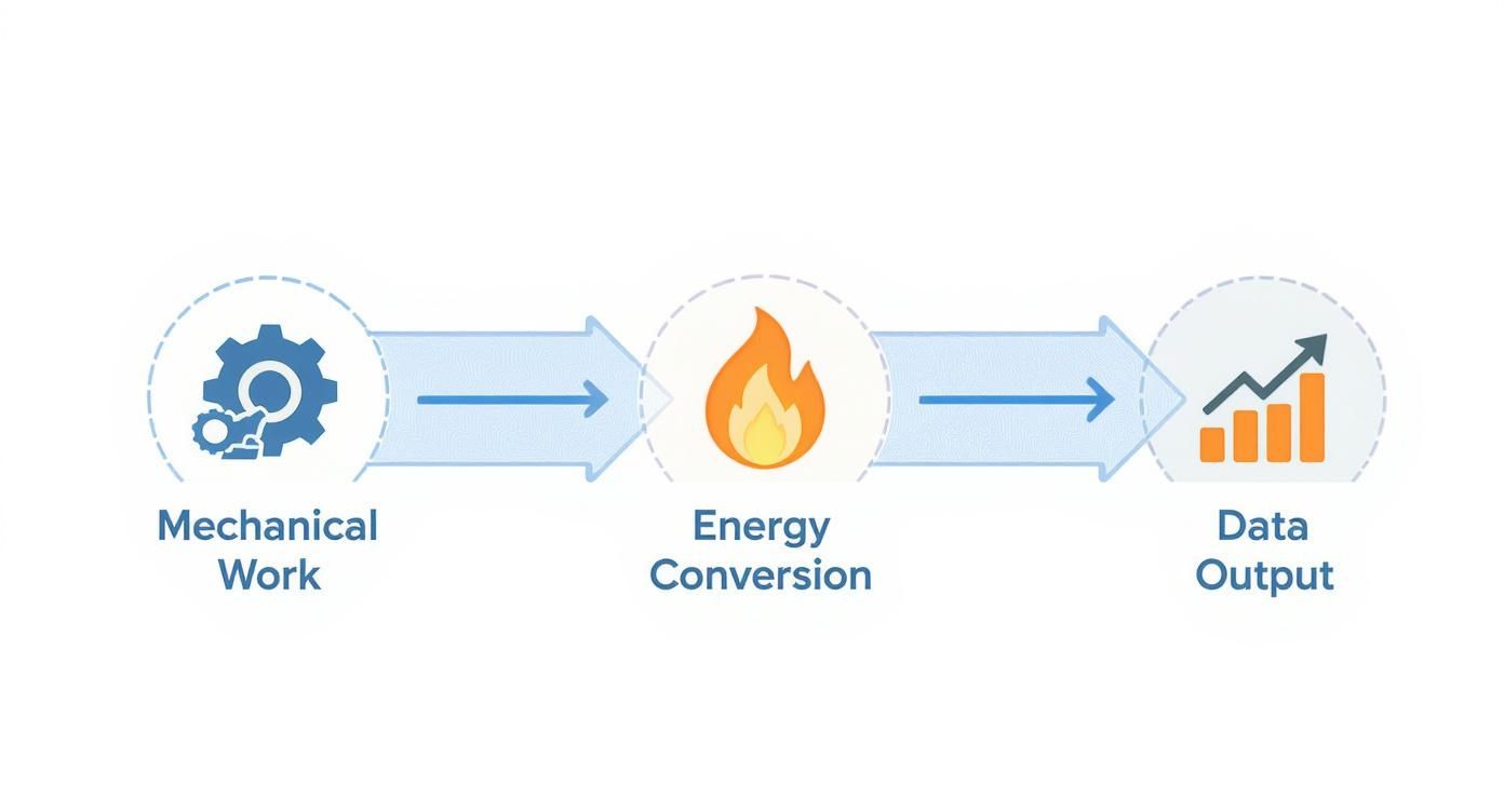 Infographic about how does dynamometer work