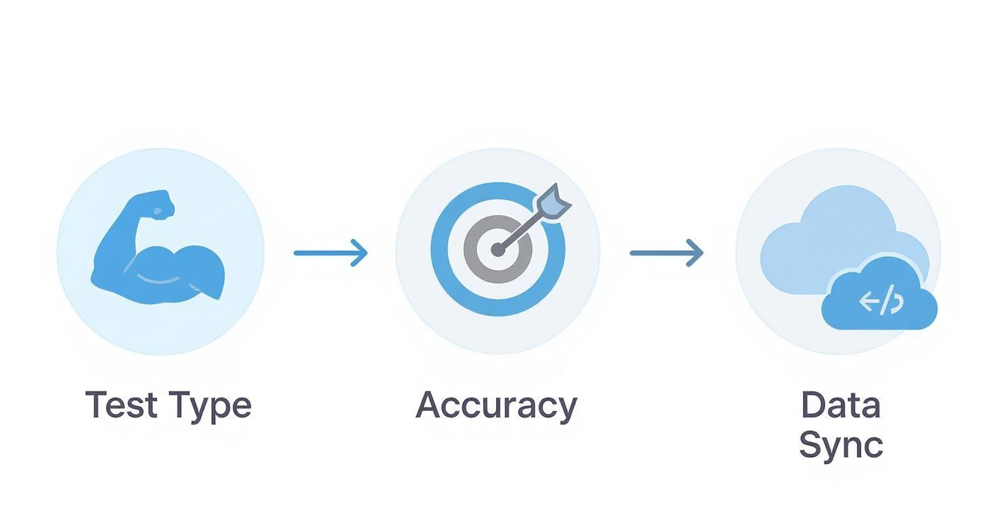 Infographic about dynamometer for physical therapy