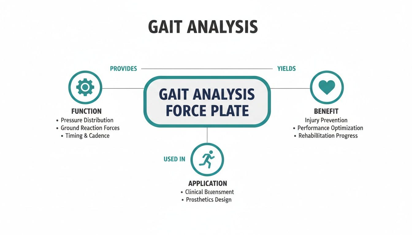 Infographic about gait analysis force plate