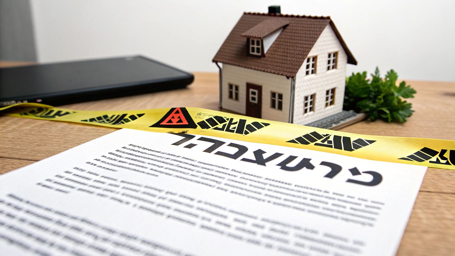 אישה יושבת מול ערימת מסמכים עם הבעה מודאגת, מסמלת את המורכבות והטעויות האפשריות בתהליך פירוק שיתוף