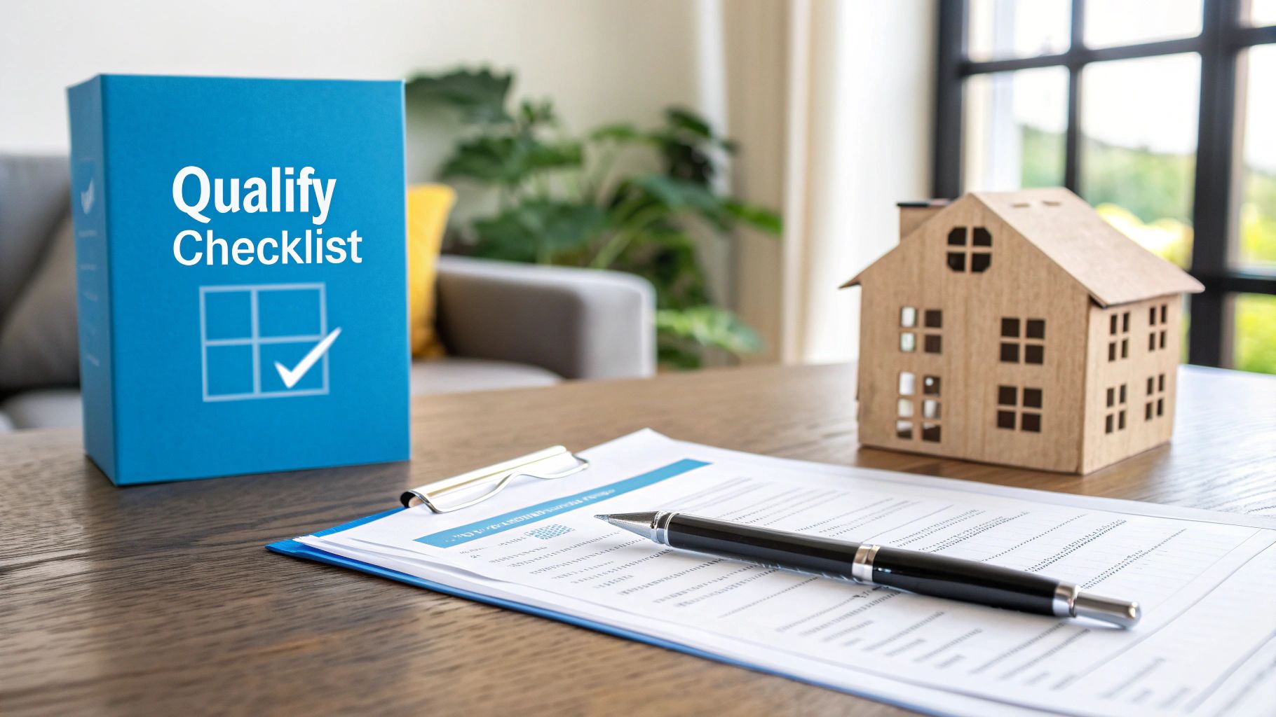 Reviewing financial documents at a desk for a short sell.