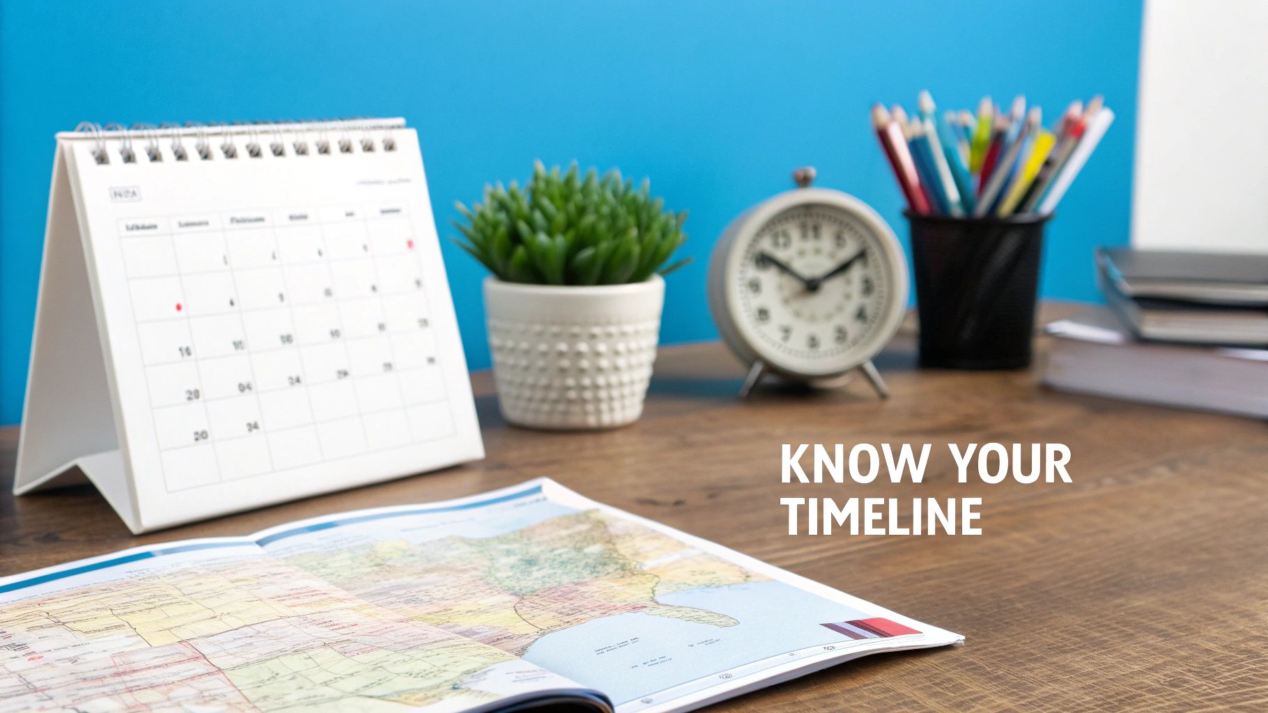 A calendar on a desk for planning 