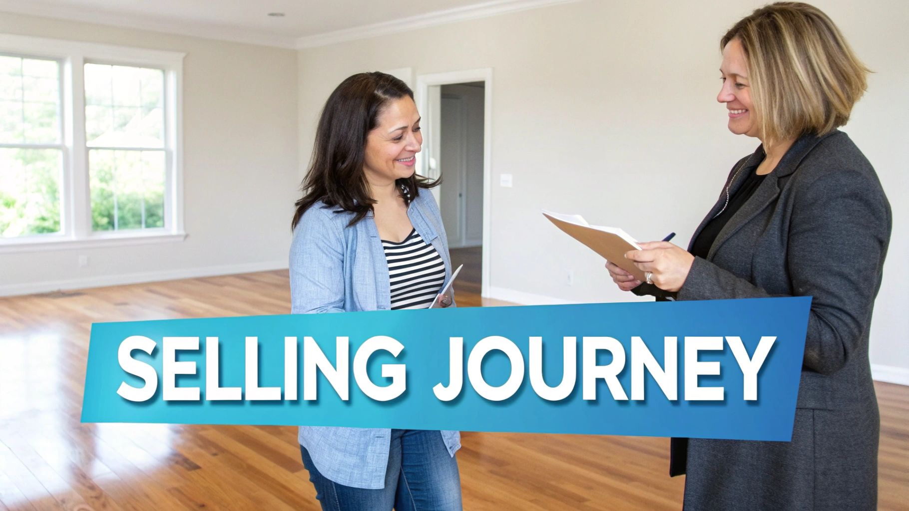 The selling journey for a cash home buying process from contact to closing.