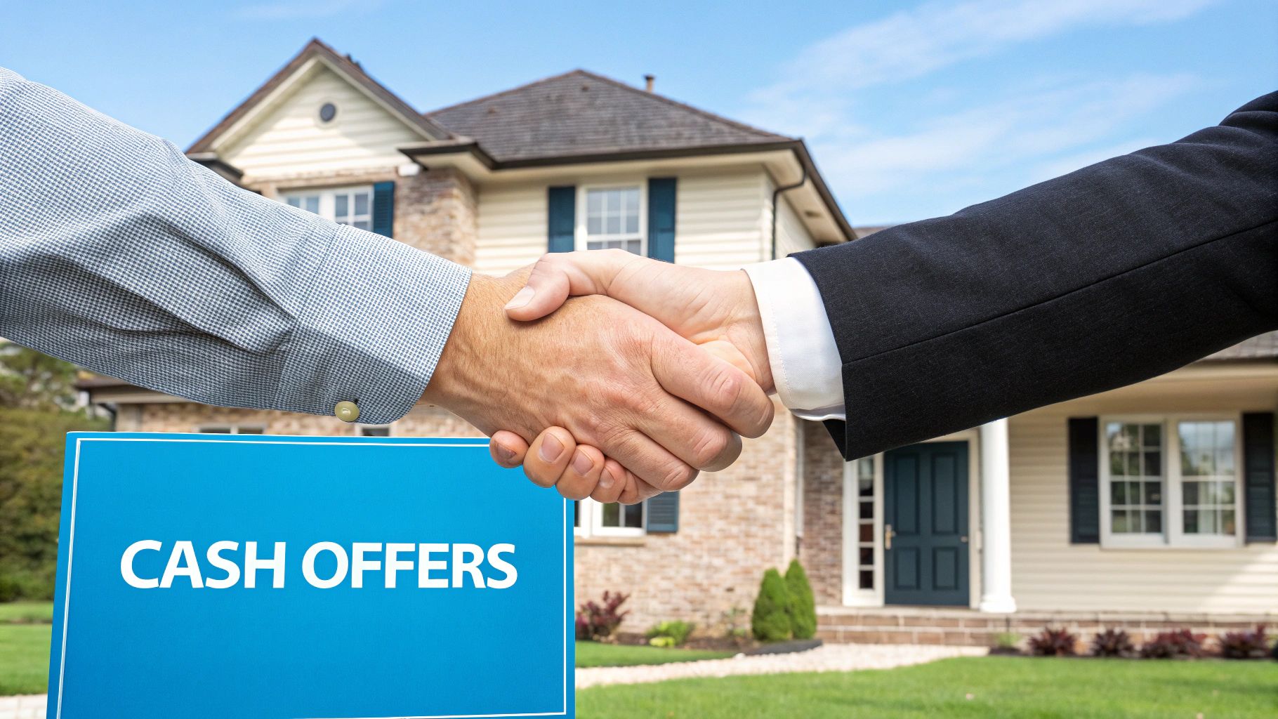 Homeowner in Pittsburgh PA reviewing a cash offer real estate deal.