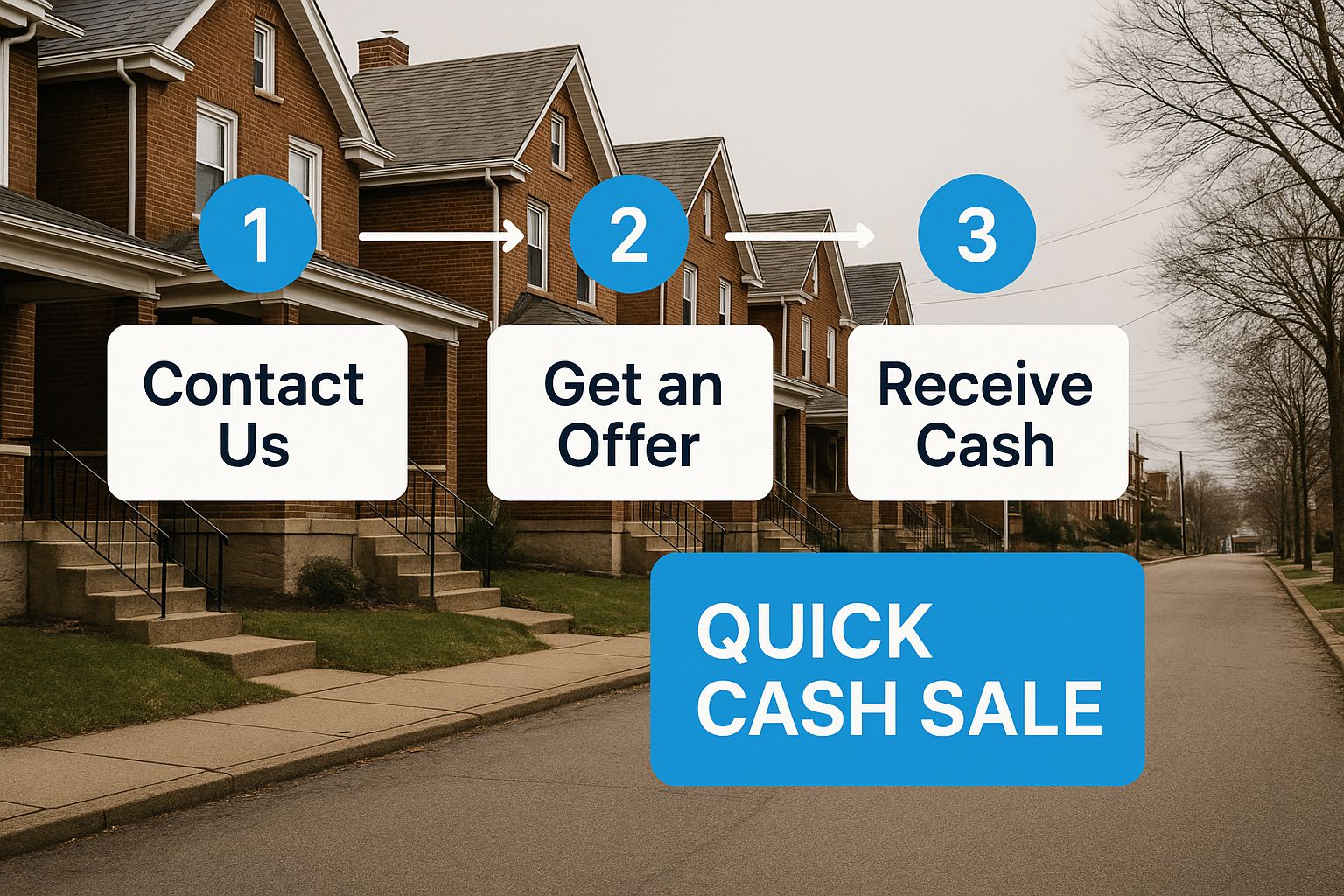 Infographic about cash for house Pittsburgh