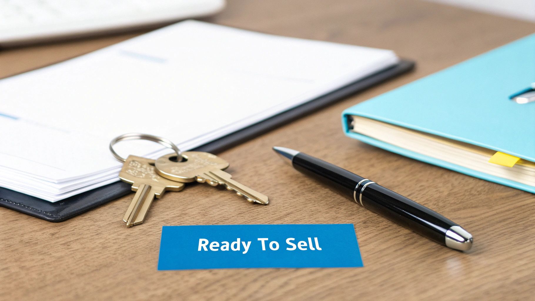 A homeowner in Beaver organizes paperwork for a quick cash home sale.