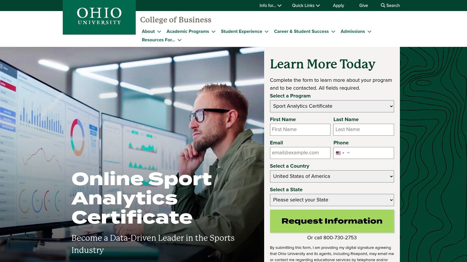 Ohio University: Online Sport Analytics Certificate