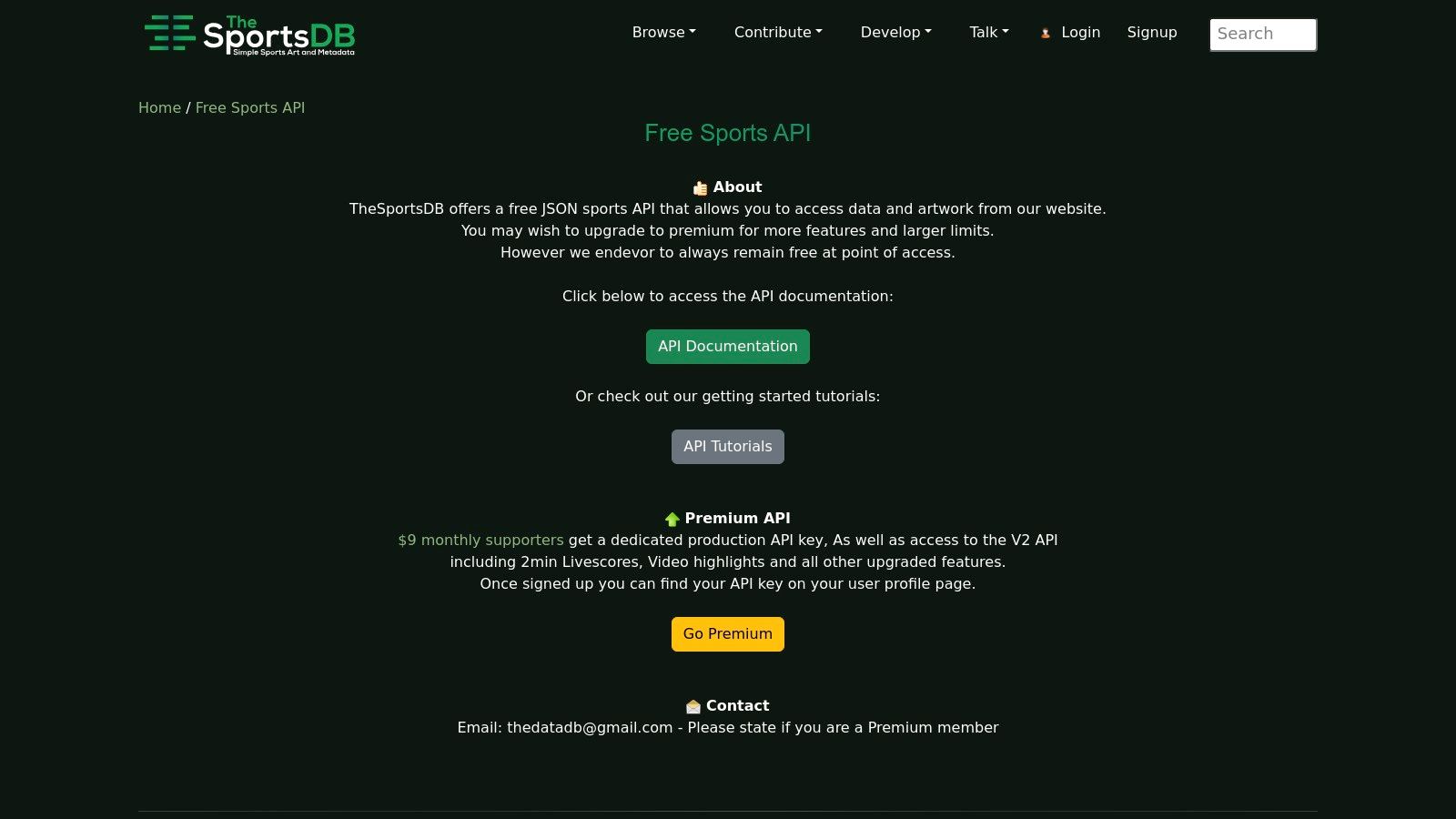 1. TheSportsDB