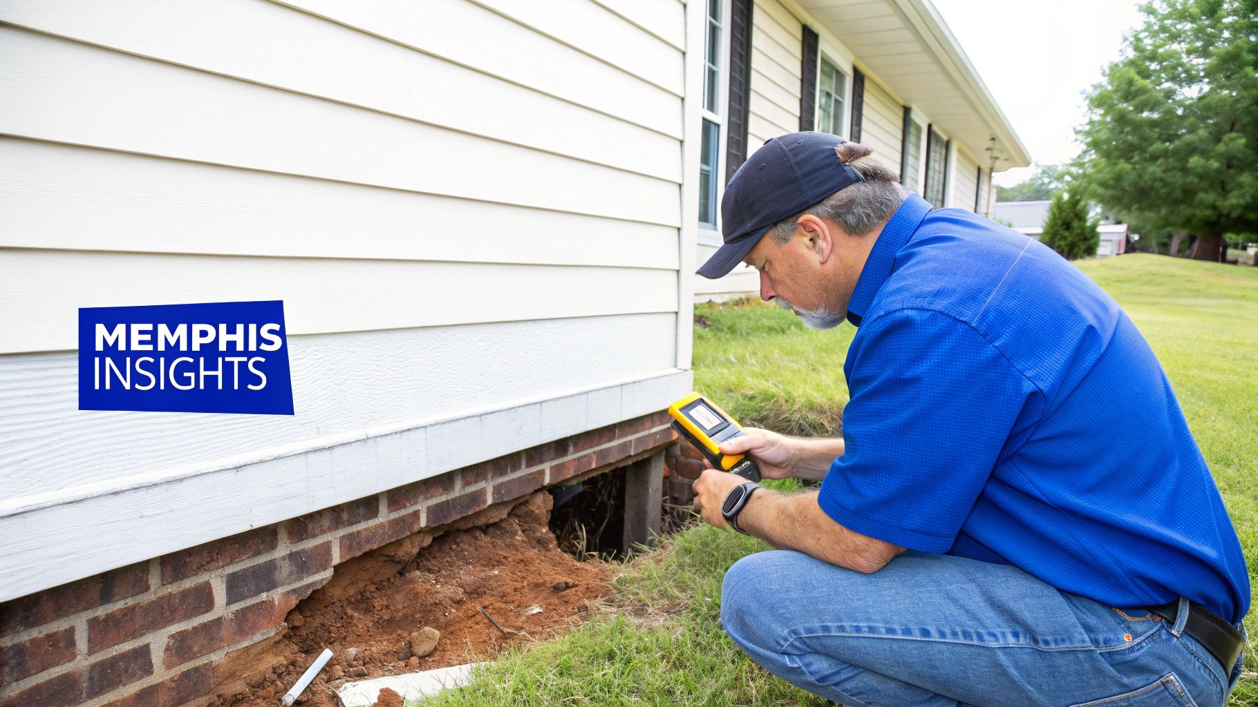 Exterior view of a classic brick home in Memphis