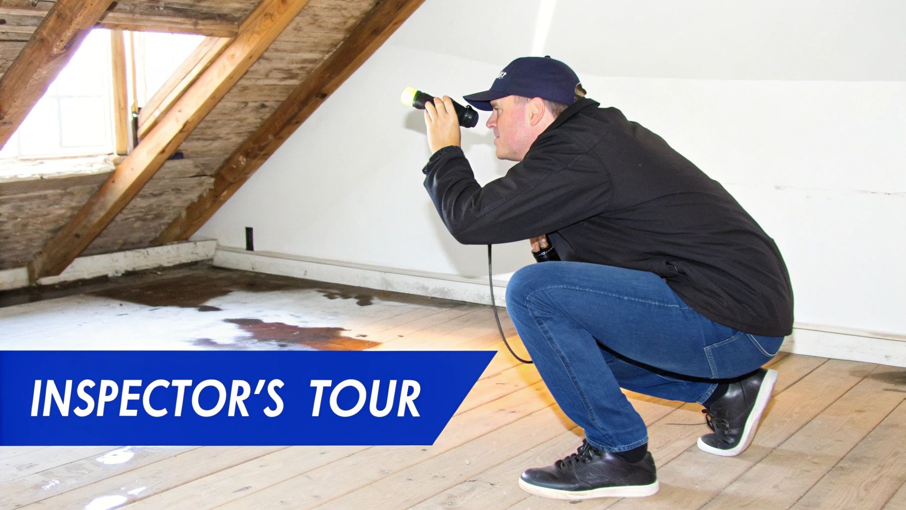 Home inspector examining a house's exterior