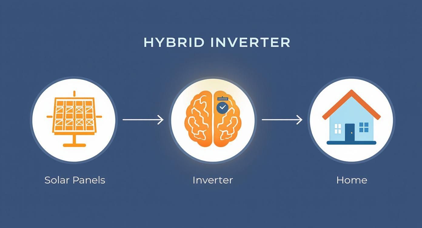 Infographic about what is a hybrid inverter