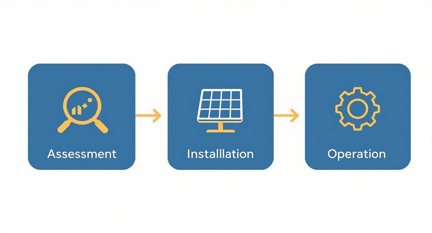 Infographic about solar panel commercial building