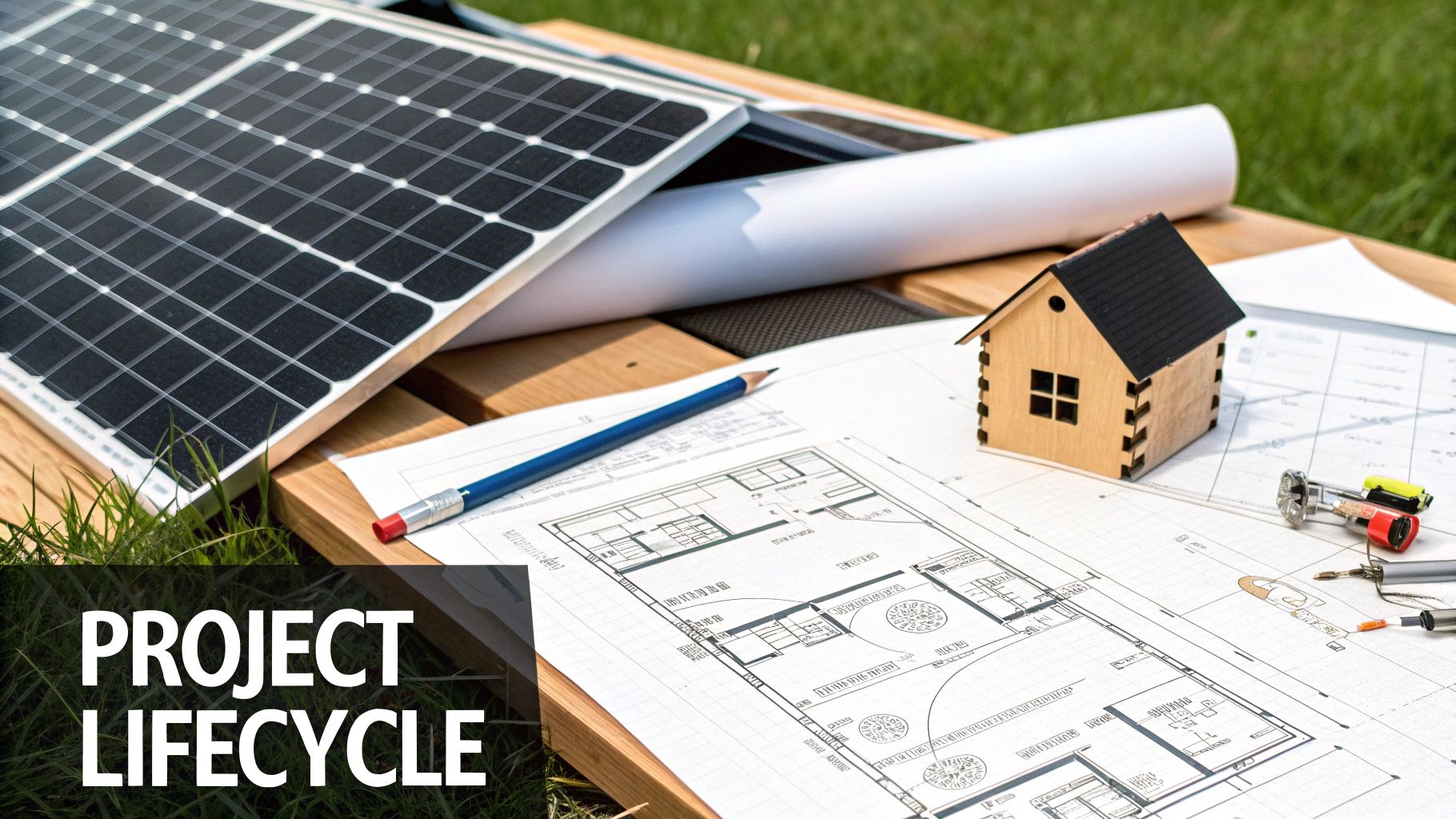 A team of solar panel installers working on a residential rooftop, showcasing the installation process.