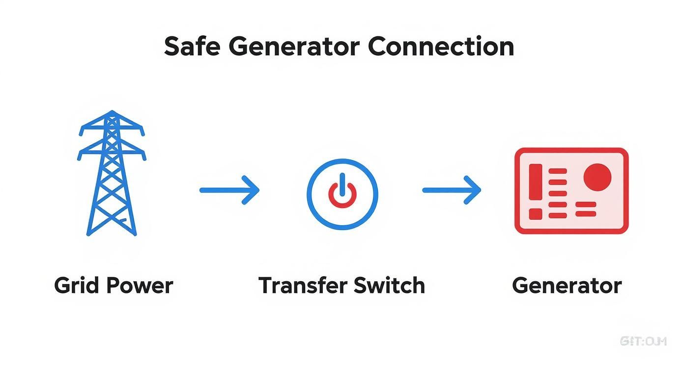 Infographic about transfer switch wiring