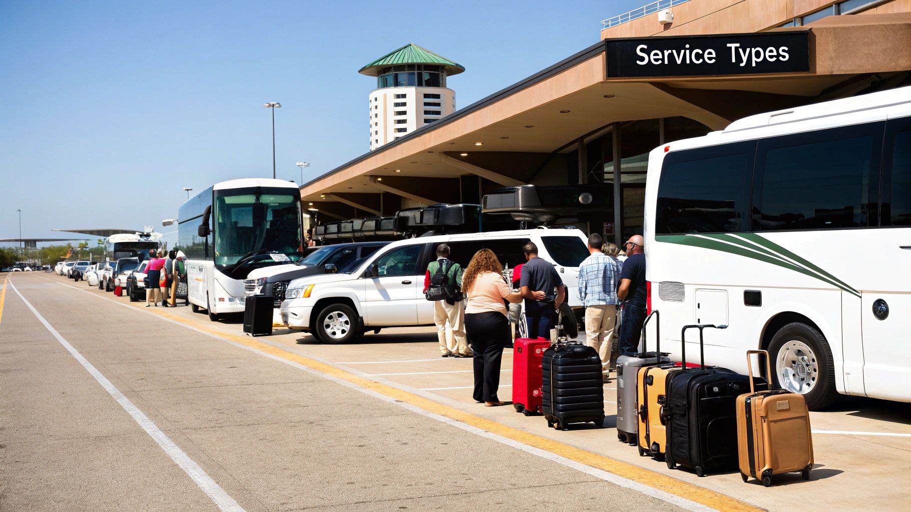 Image of people exiting a bus
