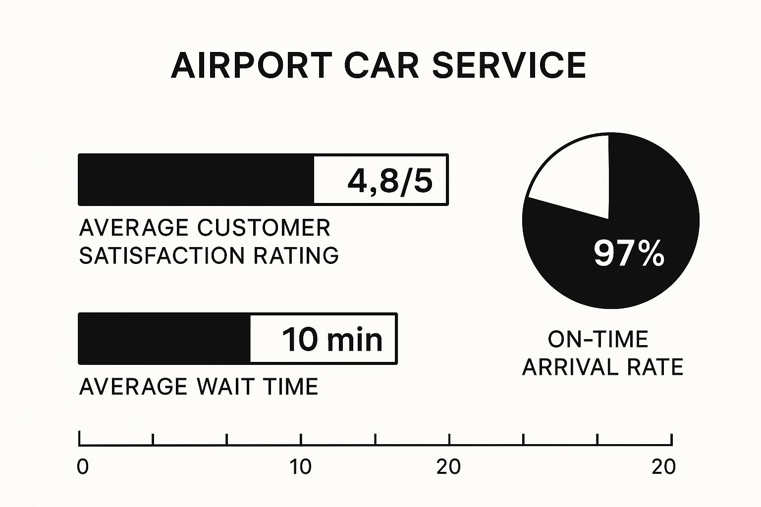 Infographic about car service to and from airport