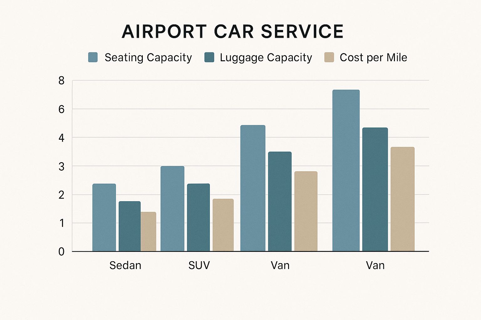 Infographic about airport car service