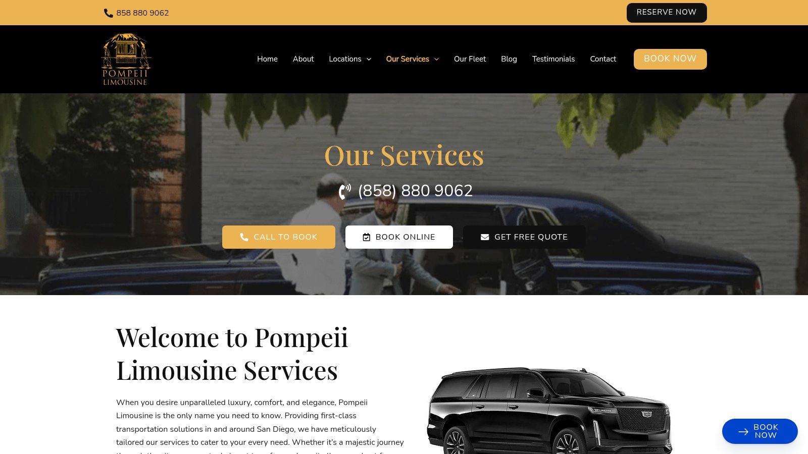 Our Services – Pompeii Limousine