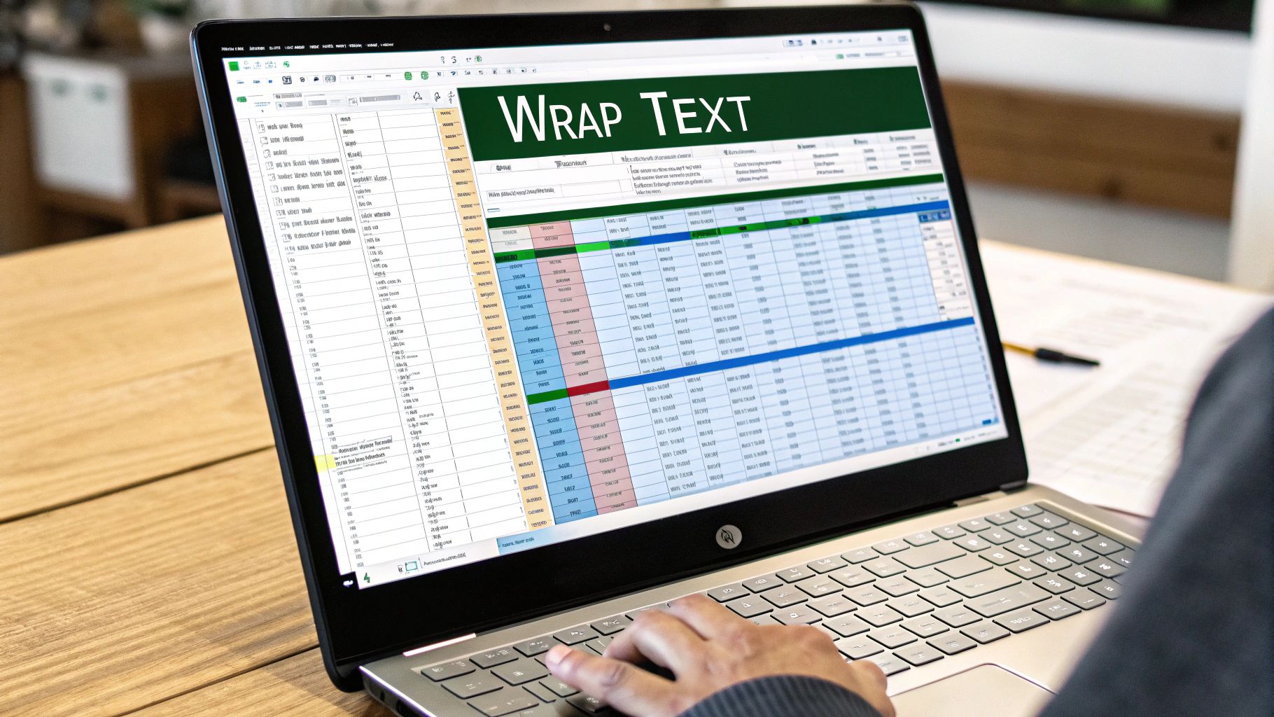 Professional formatting with line breaks in Excel