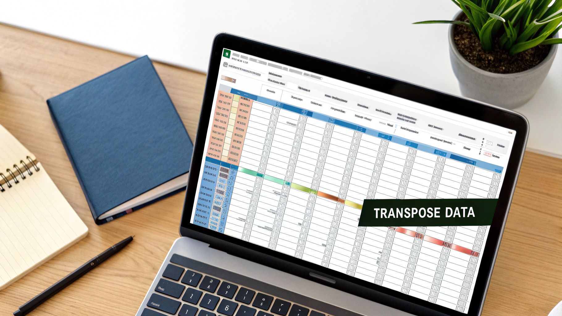 Transpose and Reshape Data with TRANSPOSE
