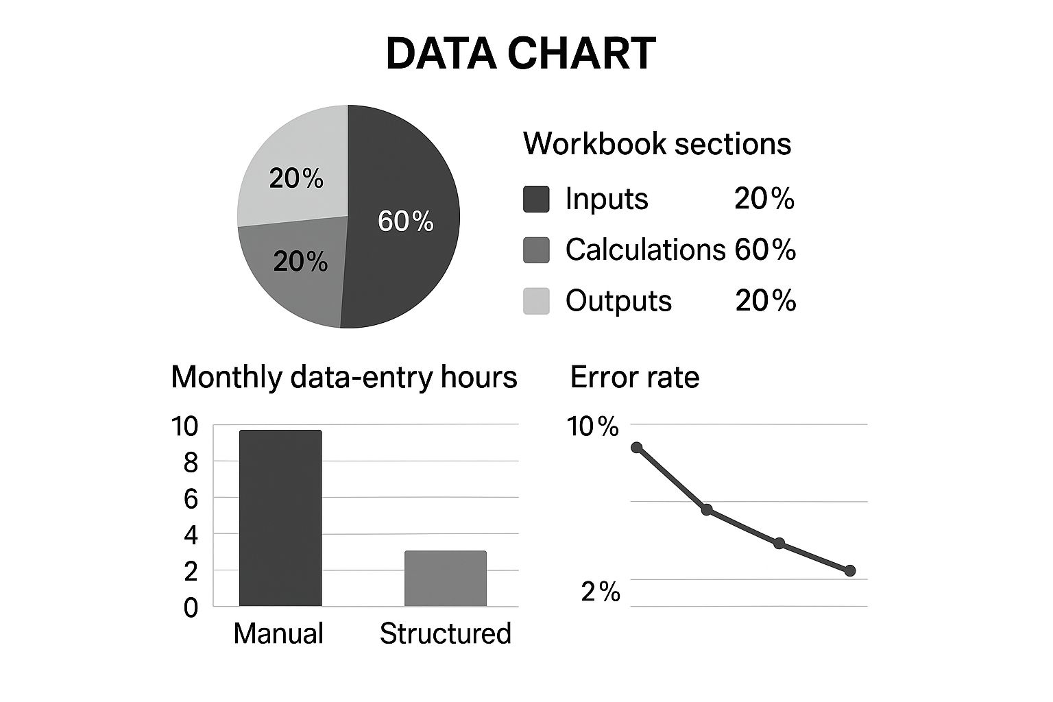 Infographic about how to build financial models in excel