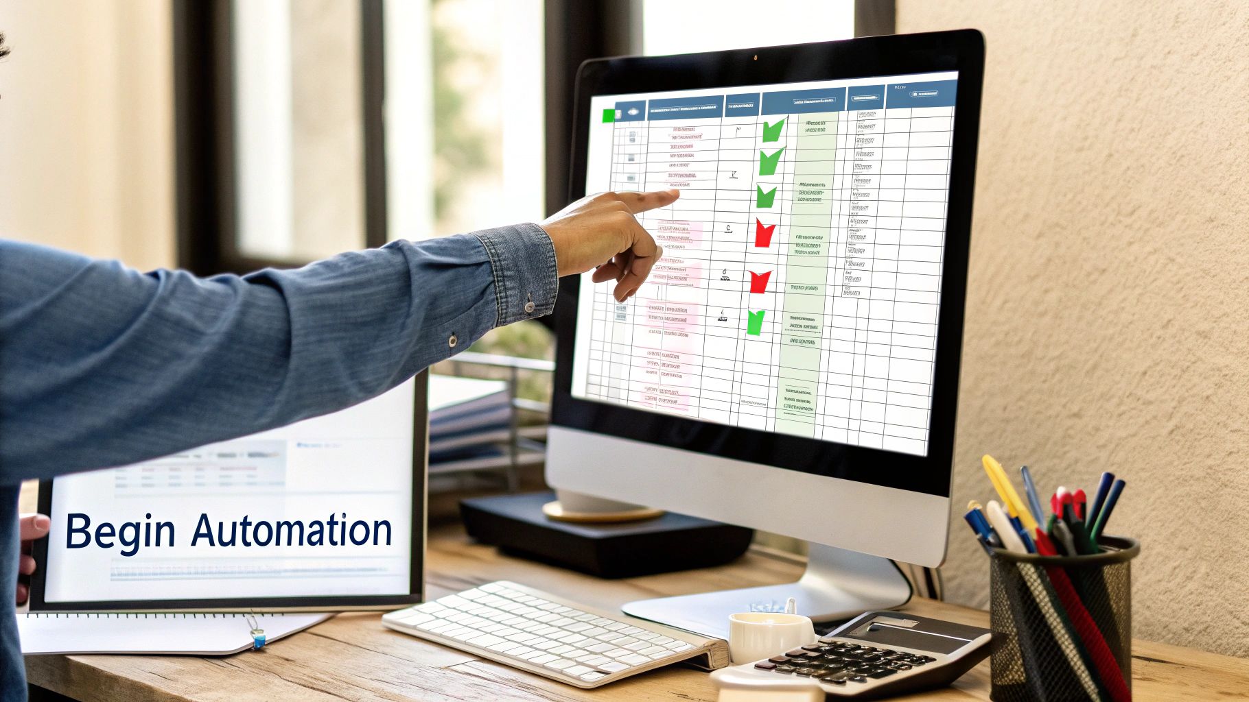 Image depicting organized Excel spreadsheets and formulas