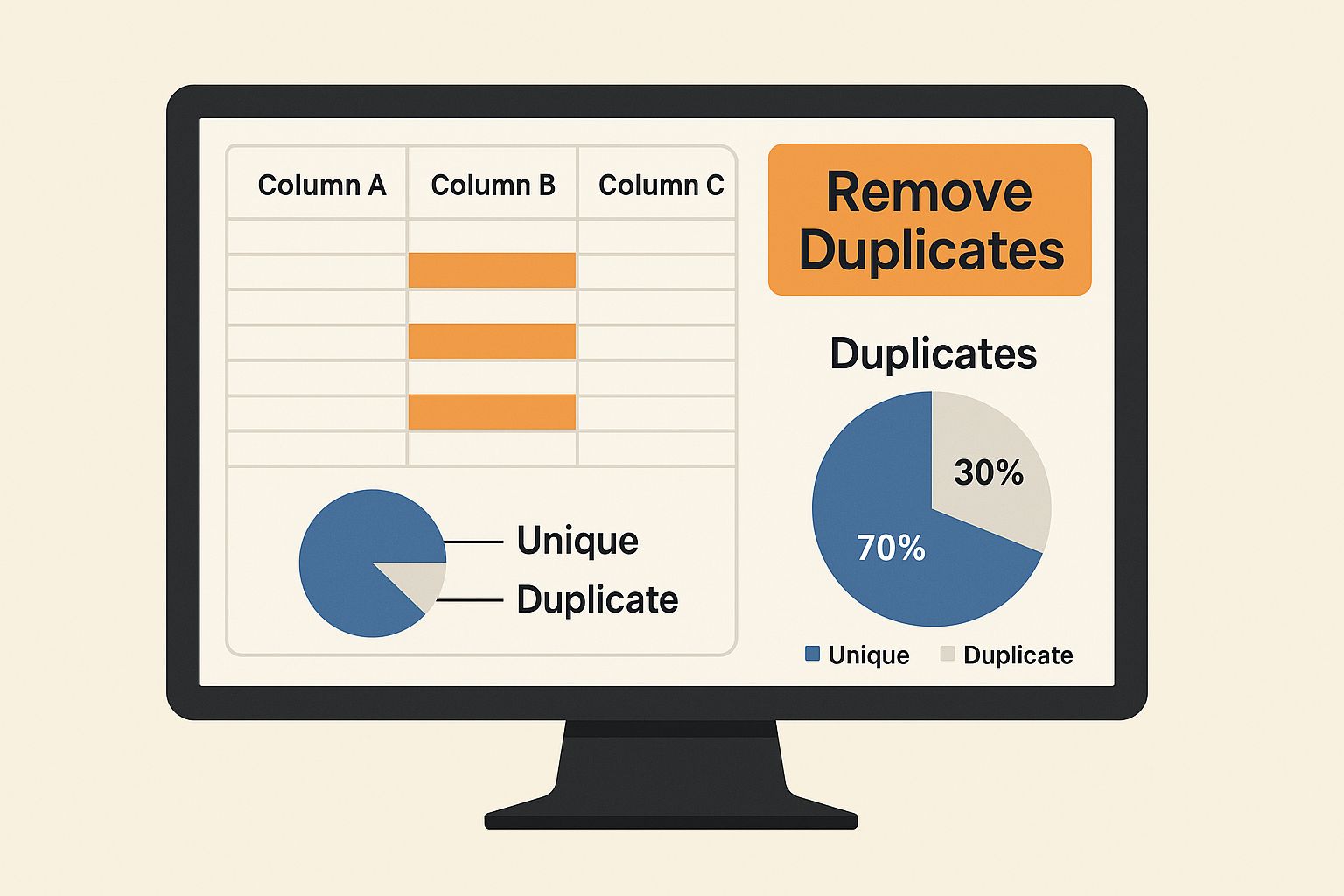 Infographic about how to clean data in excel