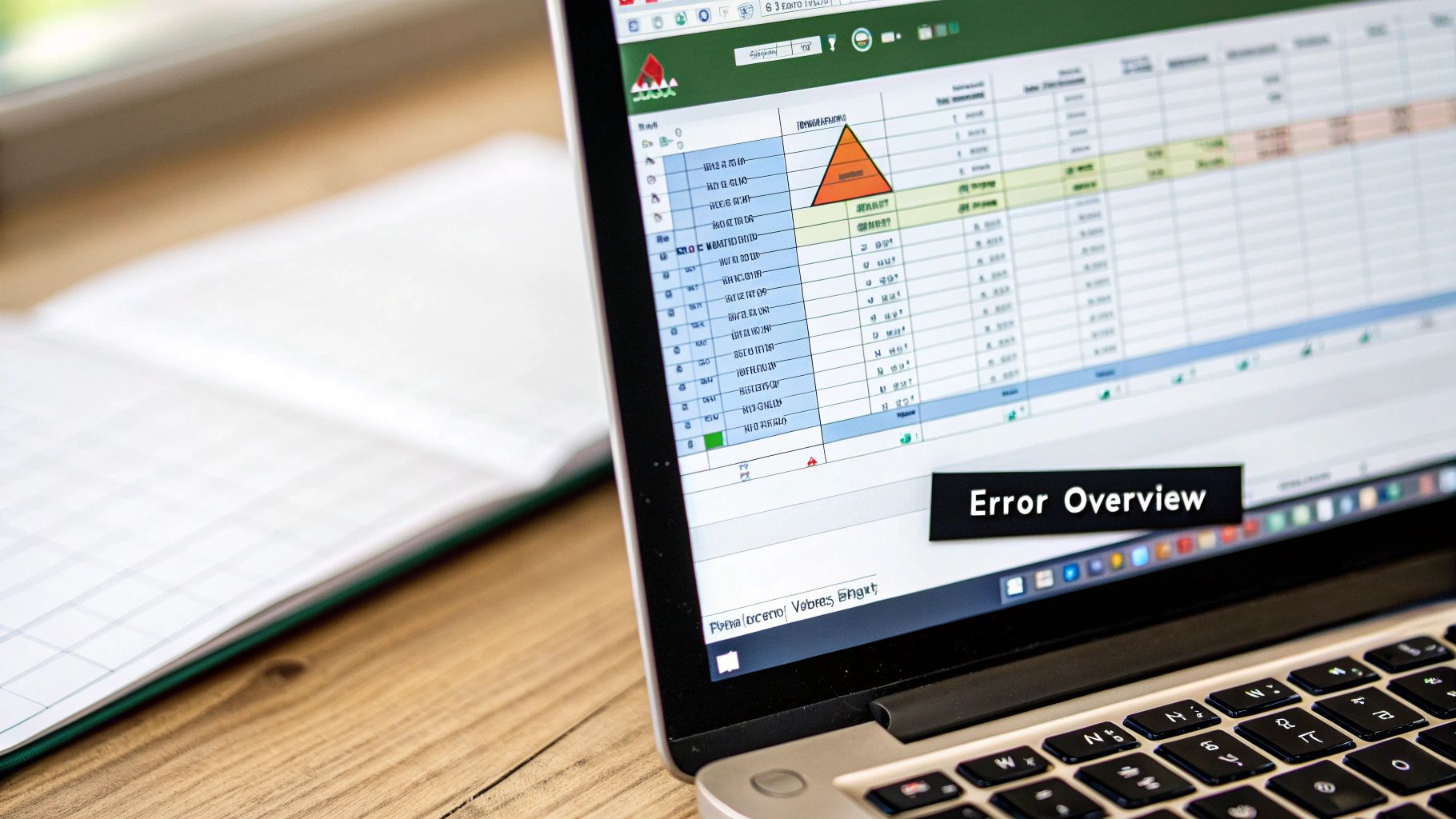 Person looking stressed while working on a laptop with spreadsheets
