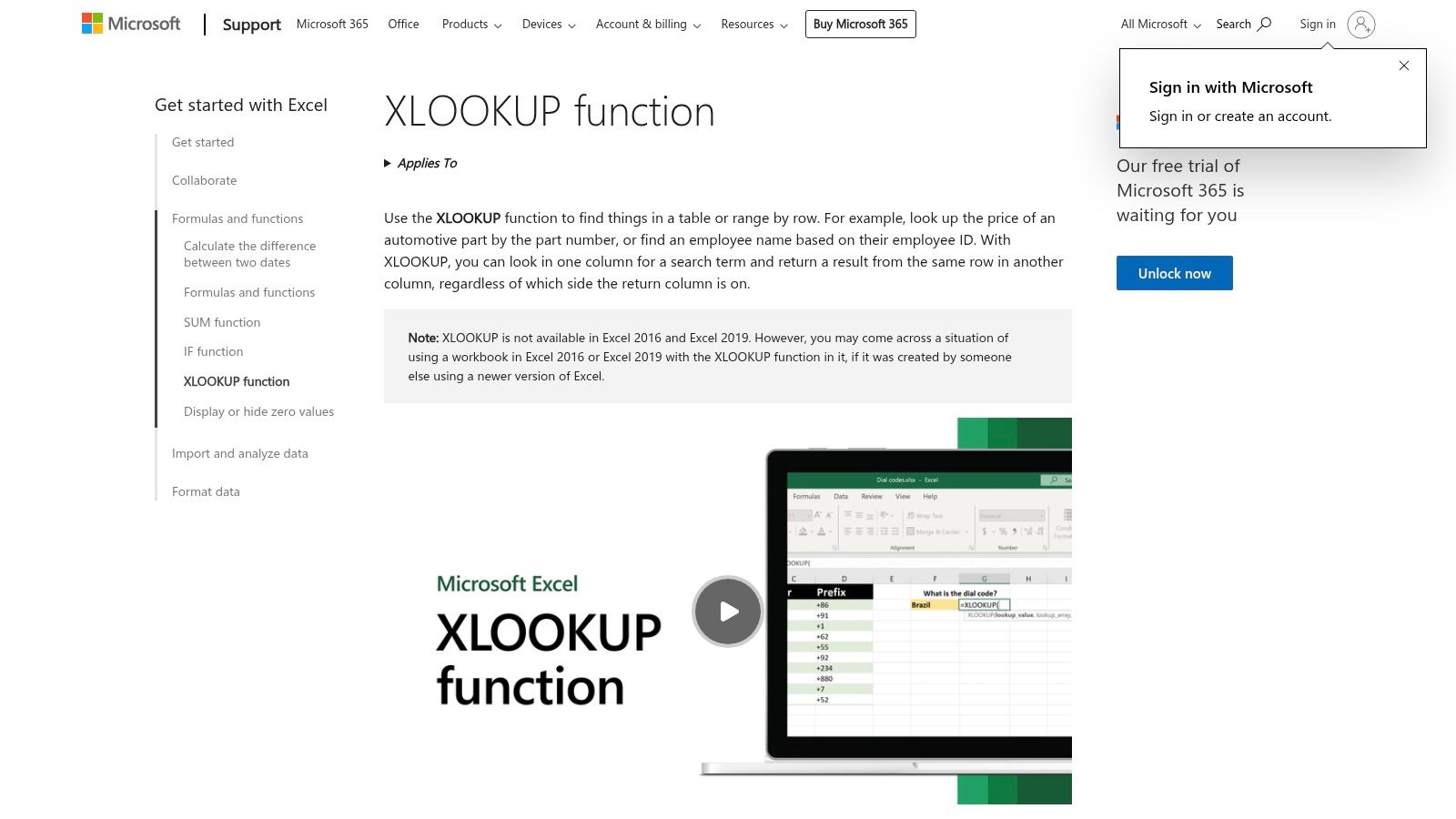 XLOOKUP Function