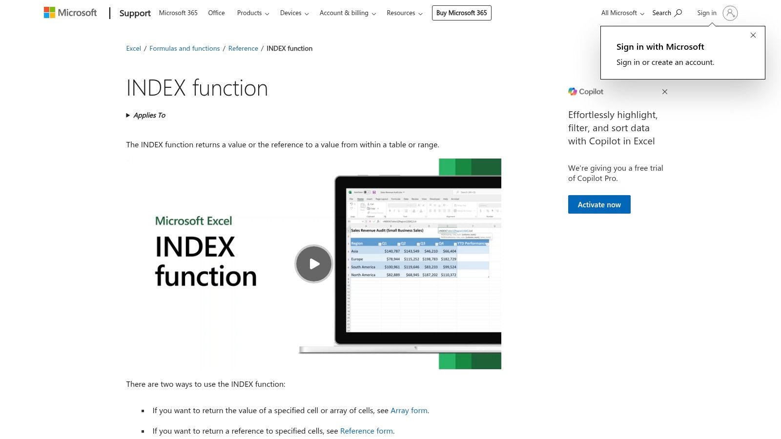 INDEX-MATCH Combination