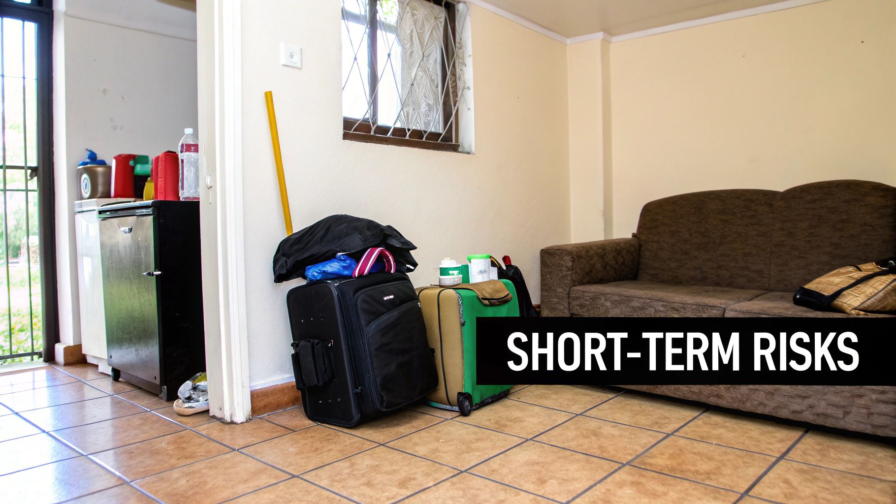 A calendar showing many empty, unbooked dates, illustrating inconsistent rental income.