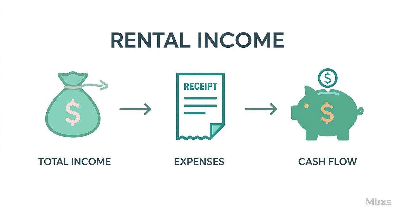 Infographic about rental property cash flow
