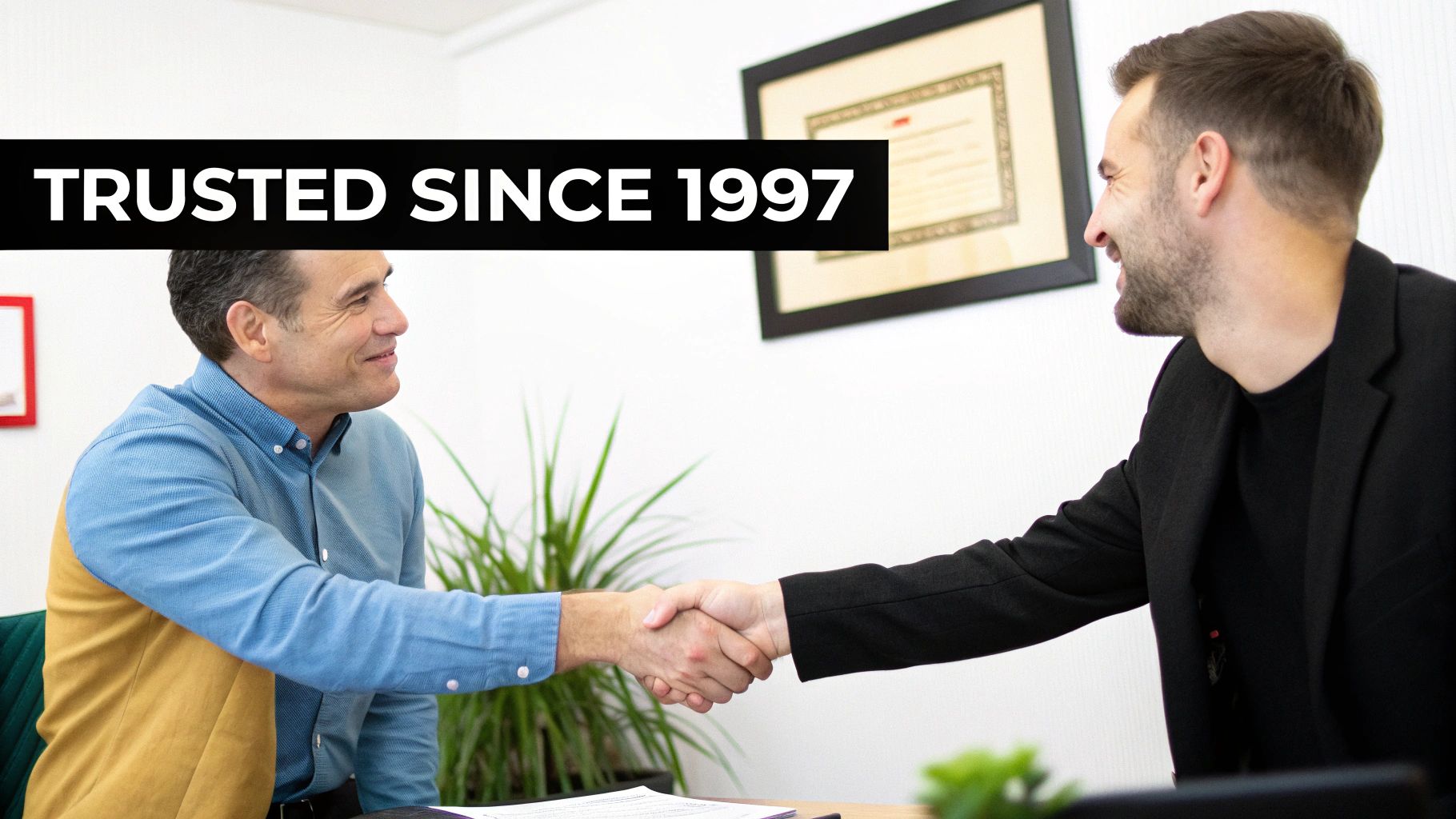 A handshake sealing a property management deal in Calimesa, CA