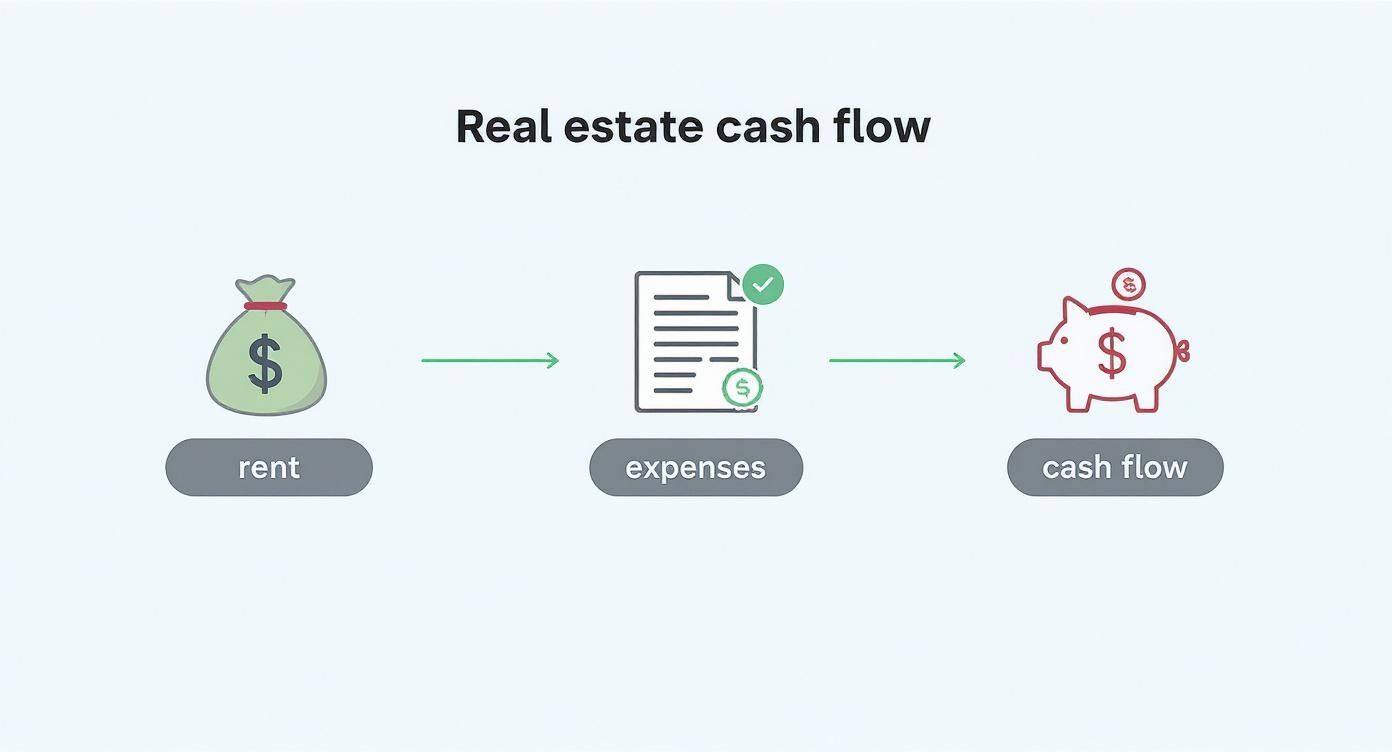 Infographic about what is cash flow in real estate