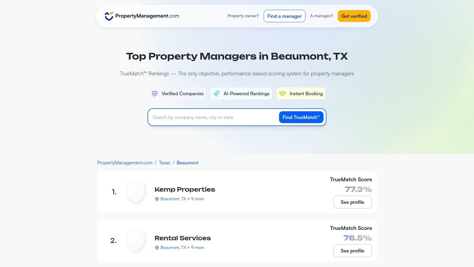 PropertyManagement.com – Top Property Managers in Beaumont