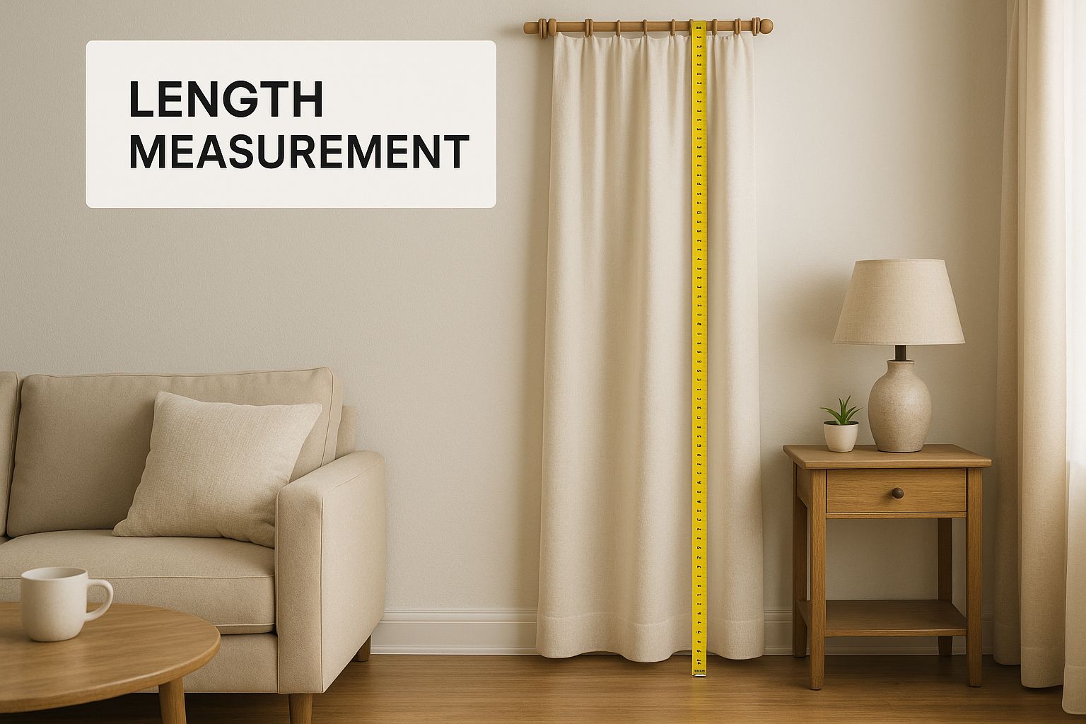Infographic about how to measure curtains
