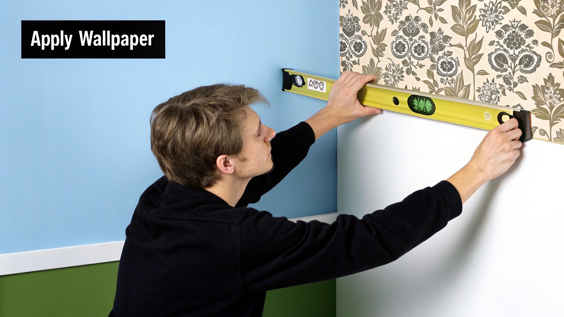Wall preparation tools for removable wallpaper