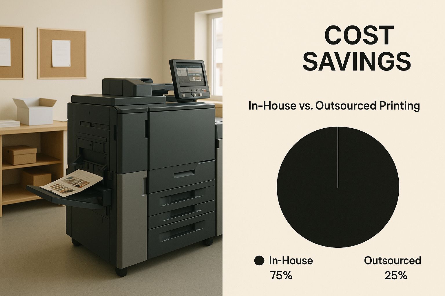 Infographic about advantages of digital printing