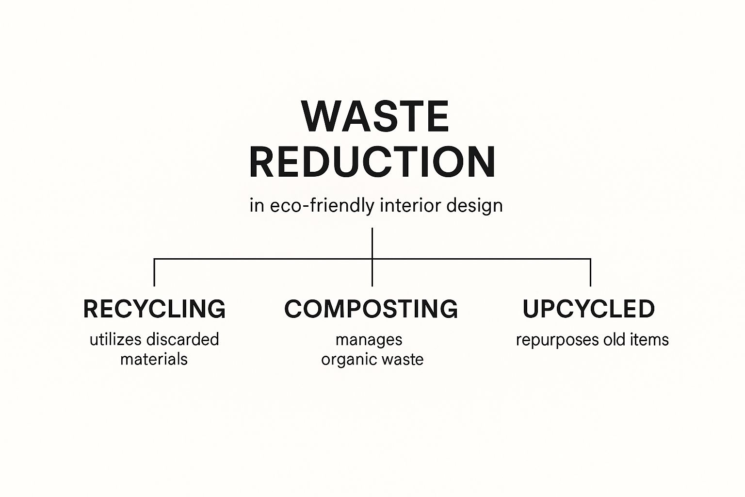 Infographic about eco friendly interior design