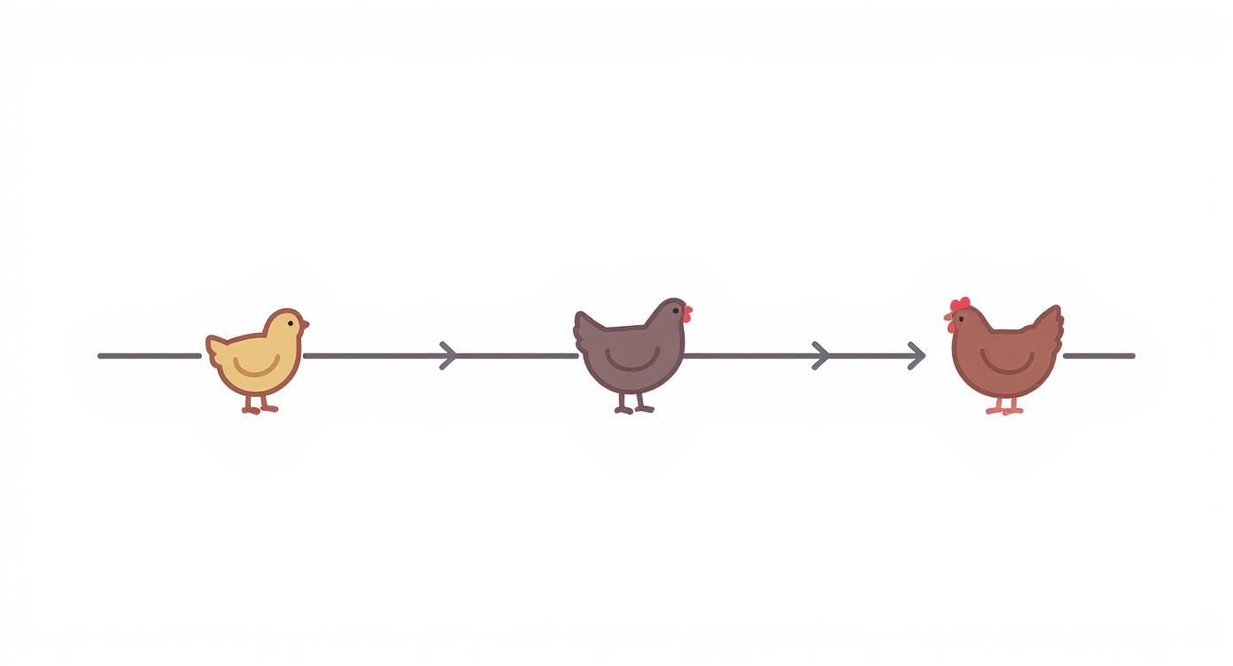 Infographic about chicken feeding guide
