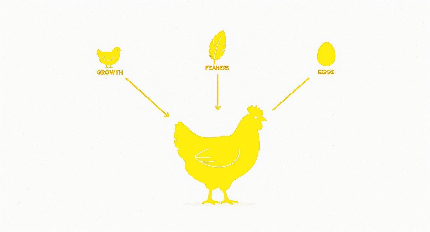 Infographic about high protein chicken food