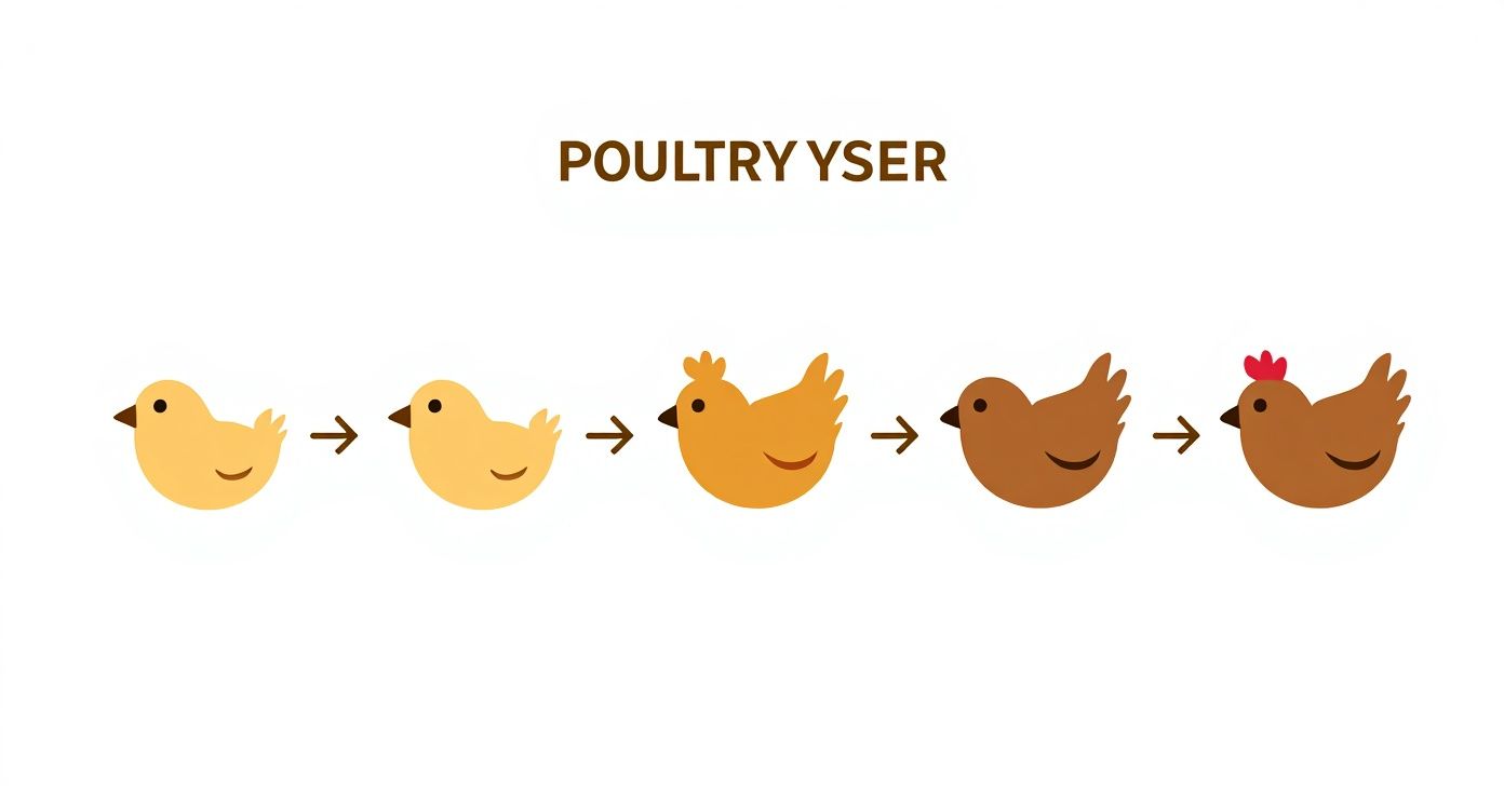Infographic about types of feeds for poultry