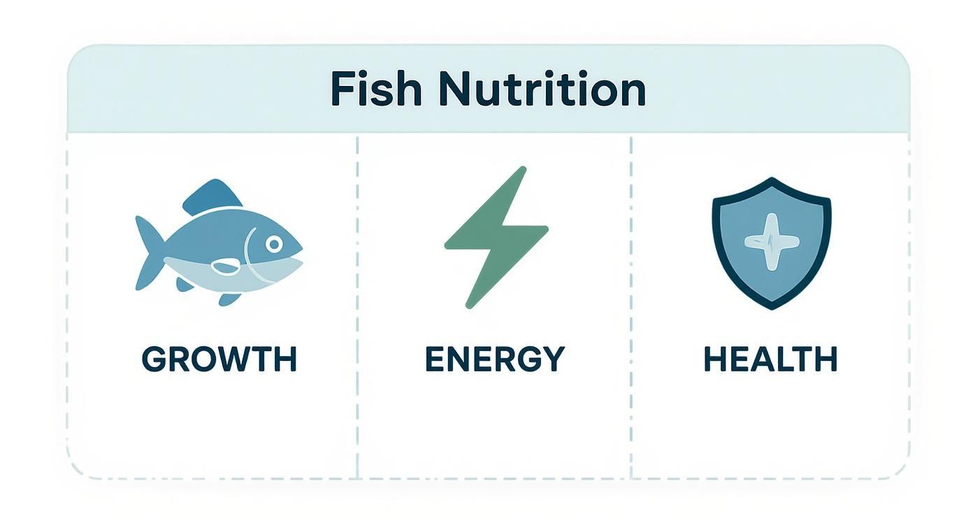 Infographic about best food for aquarium fish