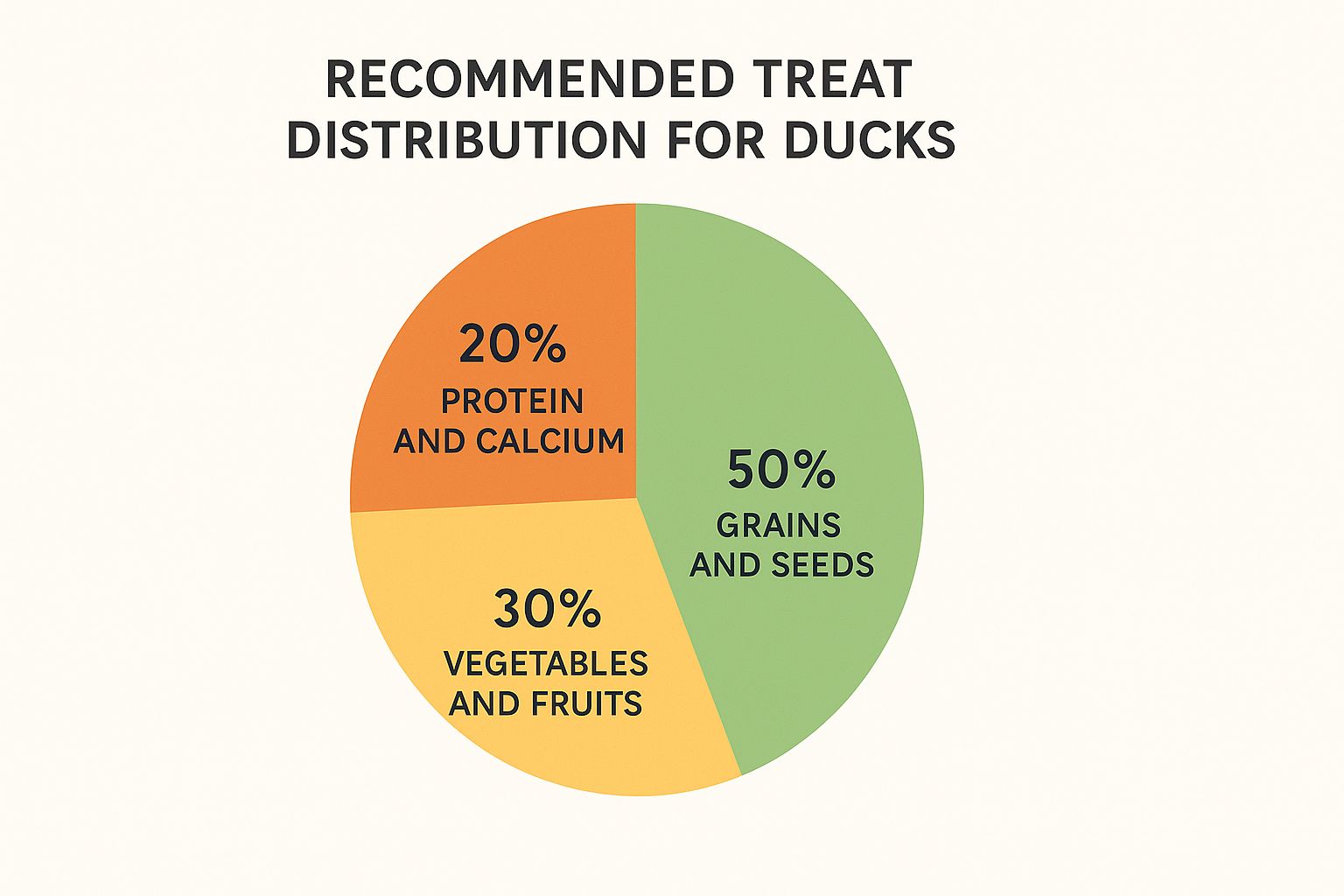 Infographic about best treats for ducks