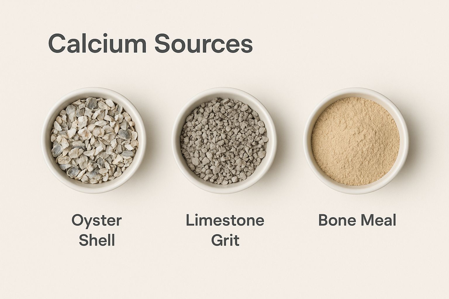 Infographic about best calcium supplement for chickens