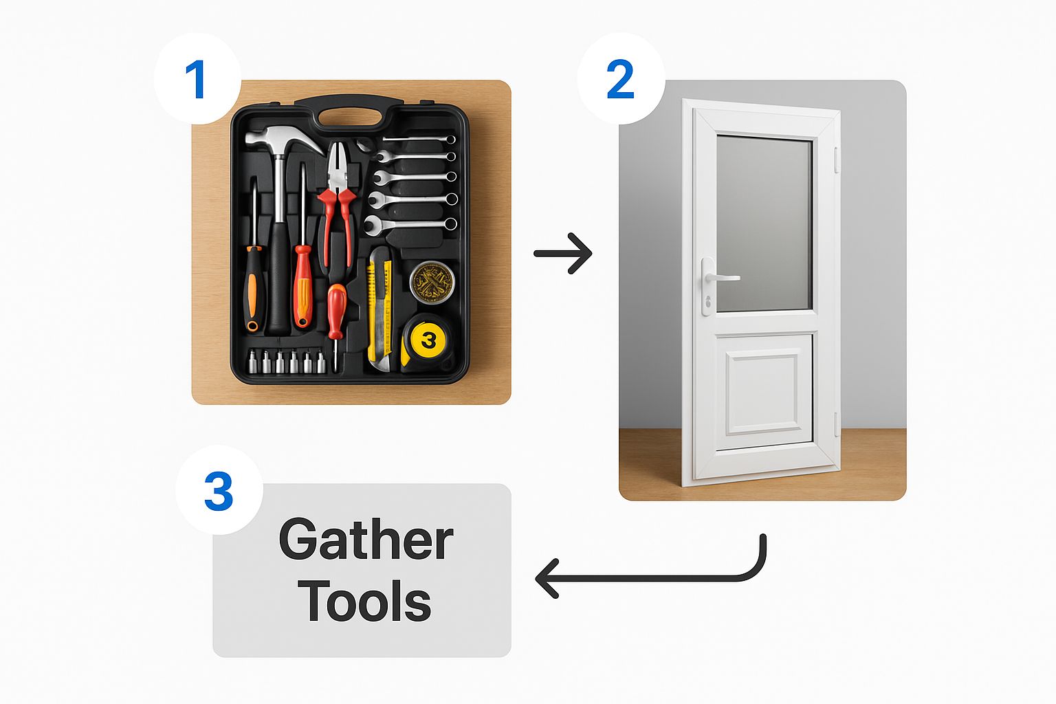 Infographic about repair lock on upvc door