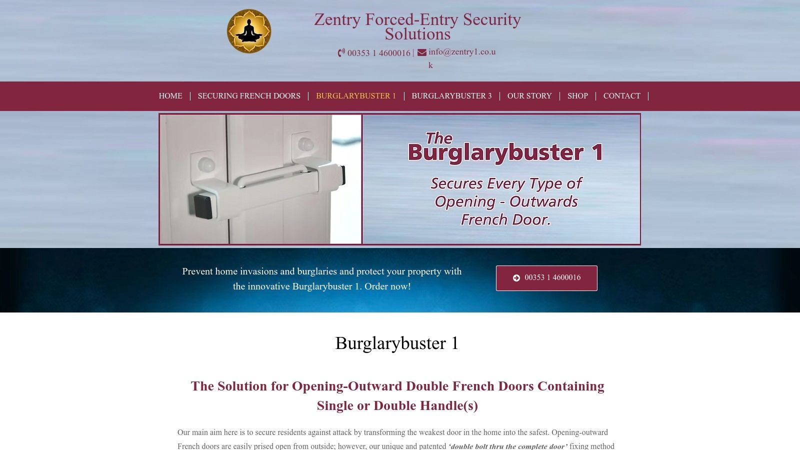Zentry Forced-Entry Security Solutions (Burglarybuster 1)